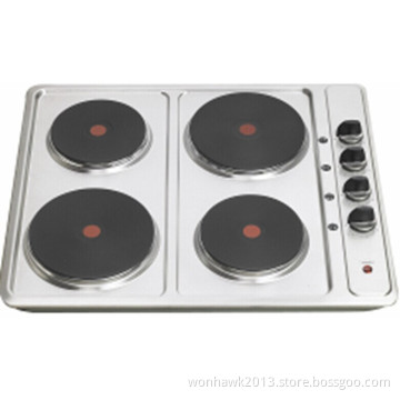 60cm Electric Cooktop with 4 Hot Plates